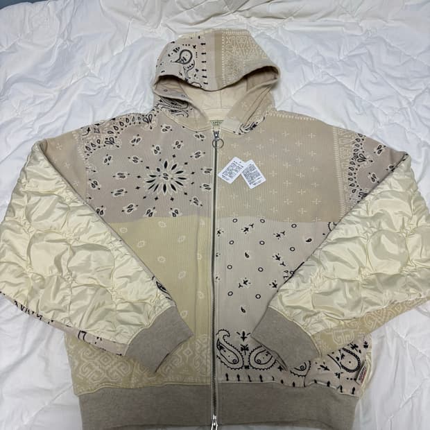 [4] 캐피탈 플리스 반다나 비부악 후드 블루종 키나리 새상품