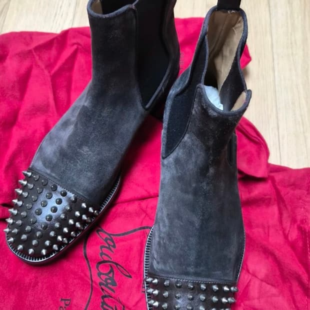 크리스찬 루부탱 스파이크 첼시 부츠 42