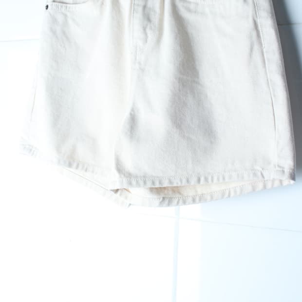 W(M) 밀리언코르 반바지 팬츠 아이보리 무지 숏 아메카지-P10730