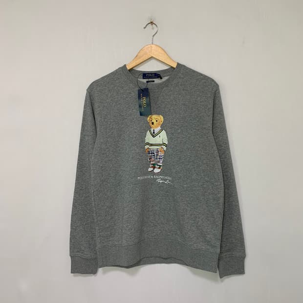 폴로랄프로렌 폴로 베어 곰돌이 맨투맨 그레이 M