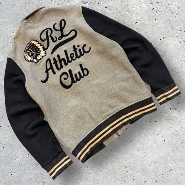 [M] 폴로 인디언헤드 RL 애슬레틱 클럽 스타디움 니트 자켓 C654