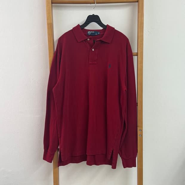 M 폴로 버건디 롱슬리브