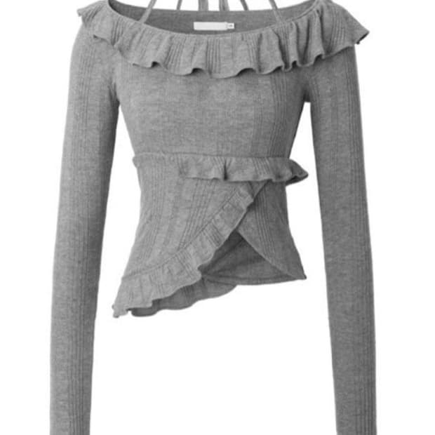 쓰리타임즈 Annie top (grey)