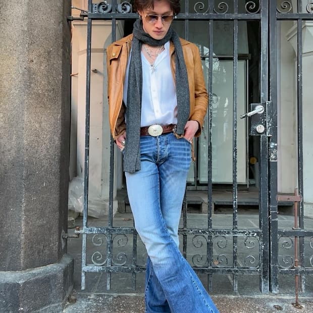 90s USA 리바이스 517 미디움 워시드 데님 36