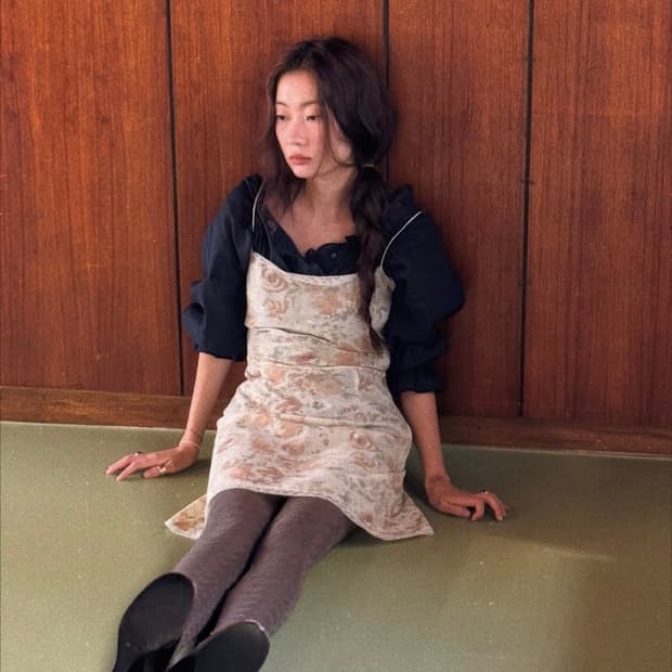 VIA 비아플레인 민주 플로럴 미니 원피스