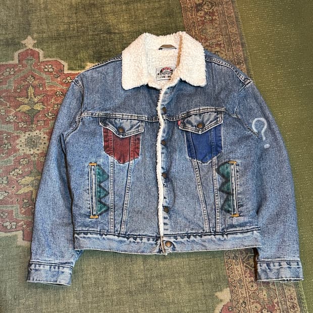 리바이스 90‘s 쉐르파 데님 자켓 커스텀