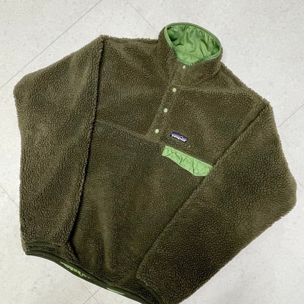 [S] 파타고니아 빈티지 글리세이드 리버시블 신칠라 카키/그린