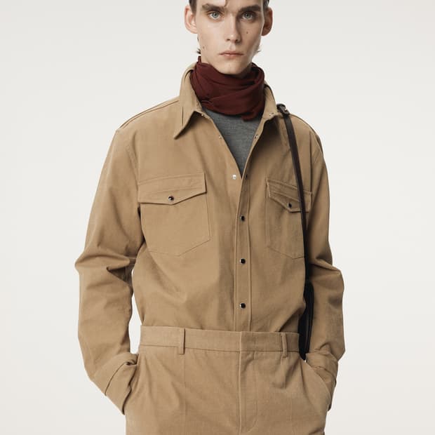 렉토 25FW 크리즈 디테일 웨스턴 셔츠 데저트