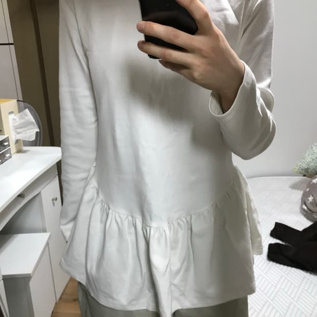 레이어드 프릴 긴팔티