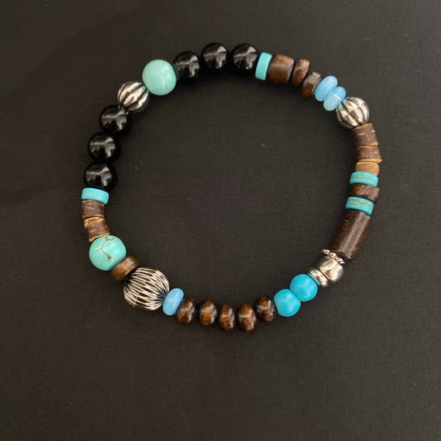빈티지 네추럴 우드 팔찌