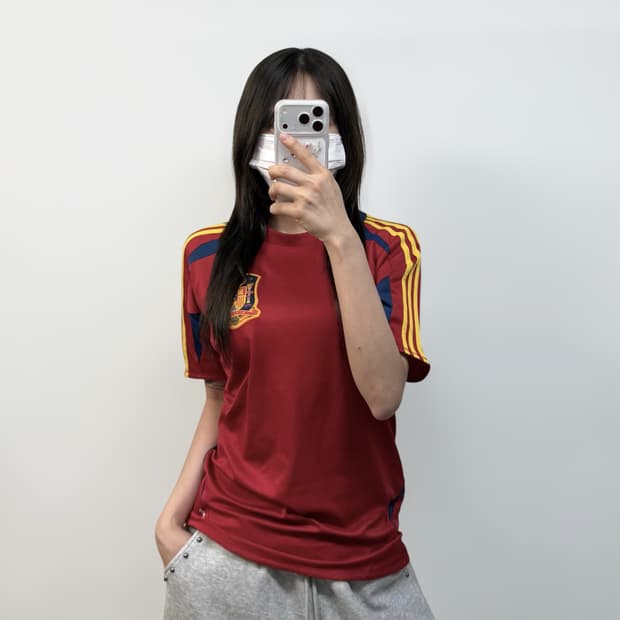 아디다스 스페인 국대 유니폼 반팔 레드