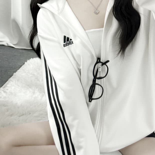 🐰아디다스 데일리 화이트 져지 집업🤍