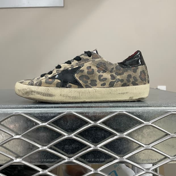 골든구스 슈퍼스타 레오파드 로우 35