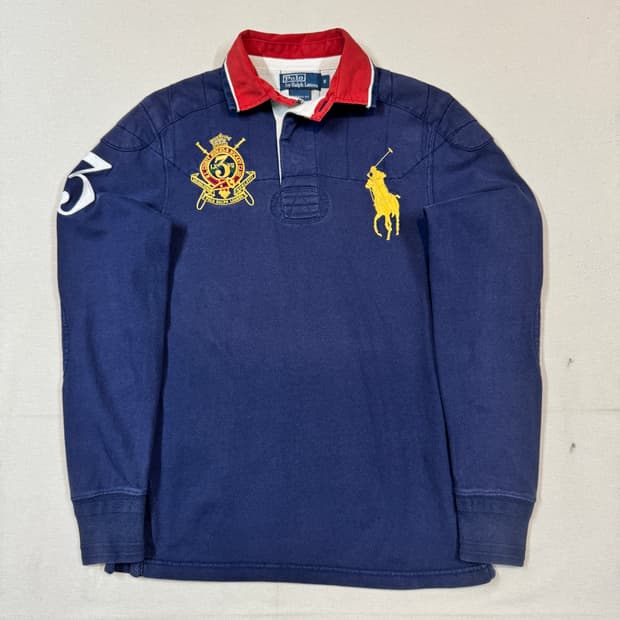 S) 폴로 랄프로렌 빅포니 럭비티 긴팔 카라티