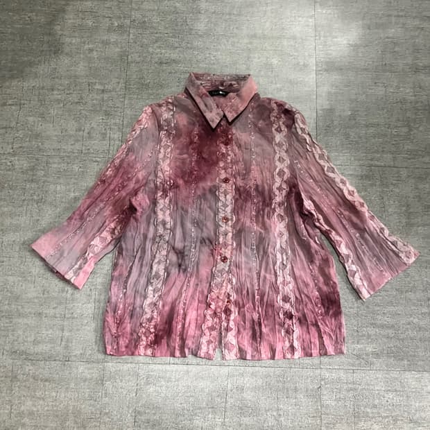 일본빈티지 Chardonne 핀터깔 보헤미안갸루 공주풍 아오이유우블라우스