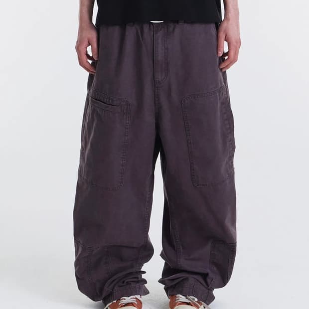 기철 Asym Vintage Cargo Pants (Washed Purp