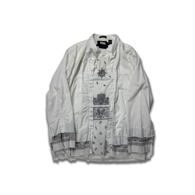 올드파크 페이즐리 풀오버 셔츠