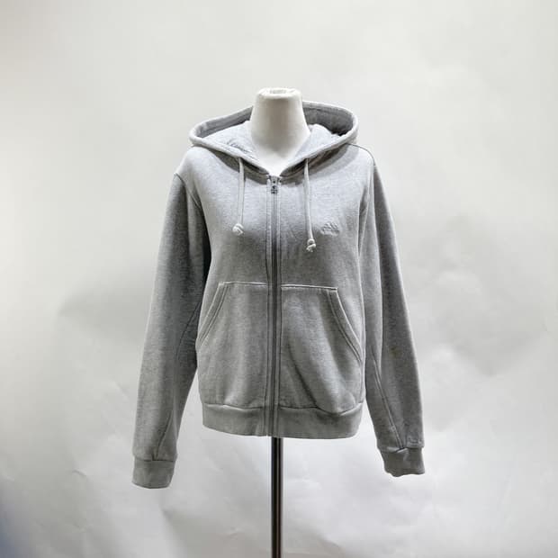 아디다스 여성 후드집업 숏기장 L 