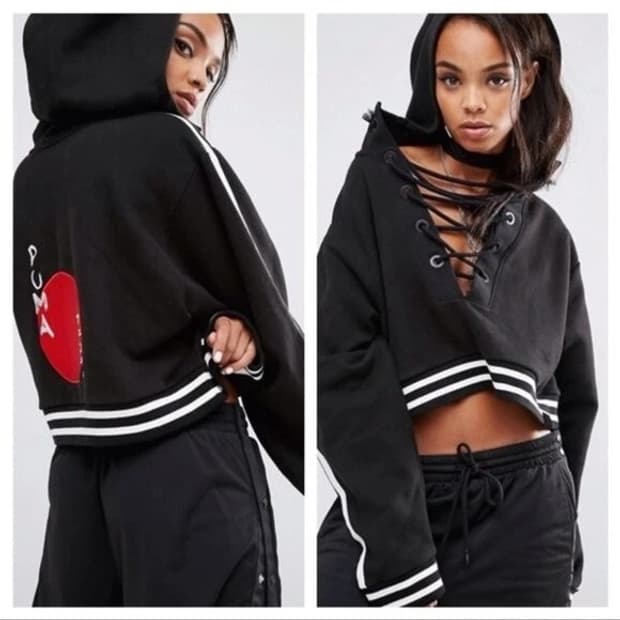 푸마 x Fenty by Rihanna 크롭 후드
