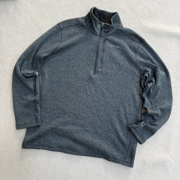 L 에디바우어 기모 하프집업 0326T