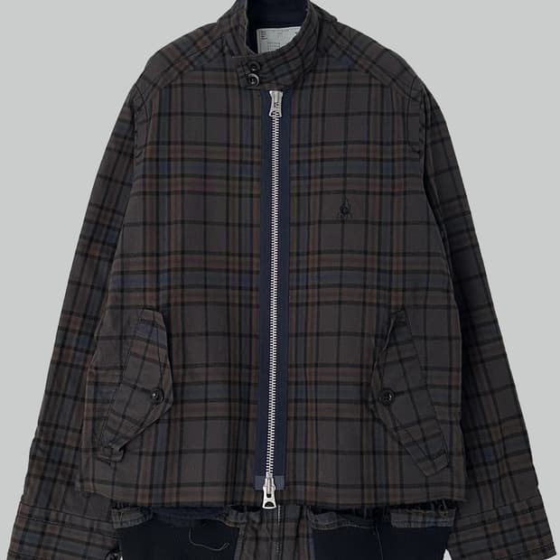 Sacai x dr.woo 체크 레이어드 자켓