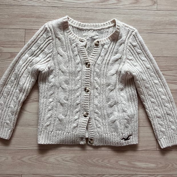 홀리스터 꽈배기 가디건