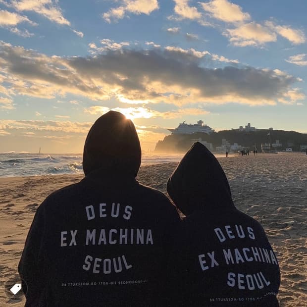 새상품) 데우스 엑스 마키나 서울 후드집업 XL 블랙