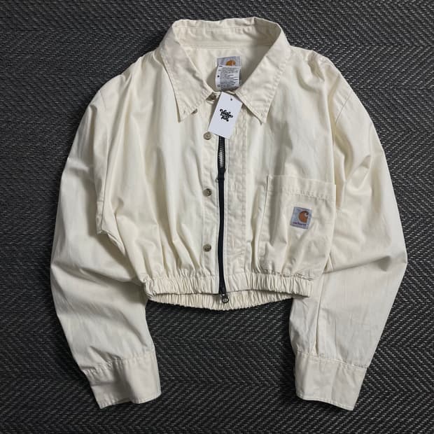 칼하트 리메이크 투웨이 크롭 셔츠 자켓o 4131