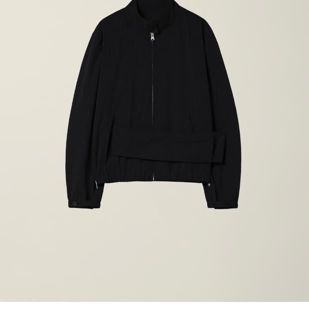  MENS BELTED POCKET BLOUSON BLACK (STRIP