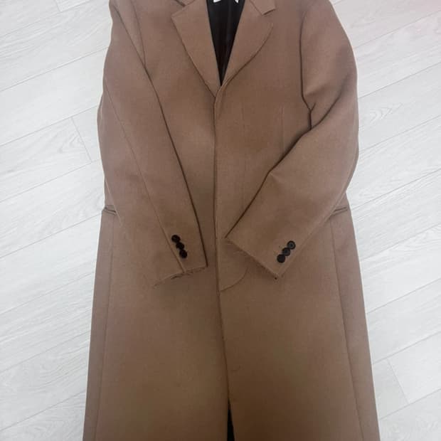 토니웩 크루도 캐시미어 카멜 코트 L