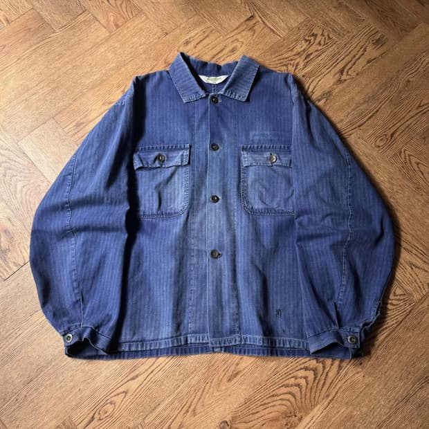 [L]90's 빈티지 페이딩 2포켓 헤링본 프렌치 워크자켓