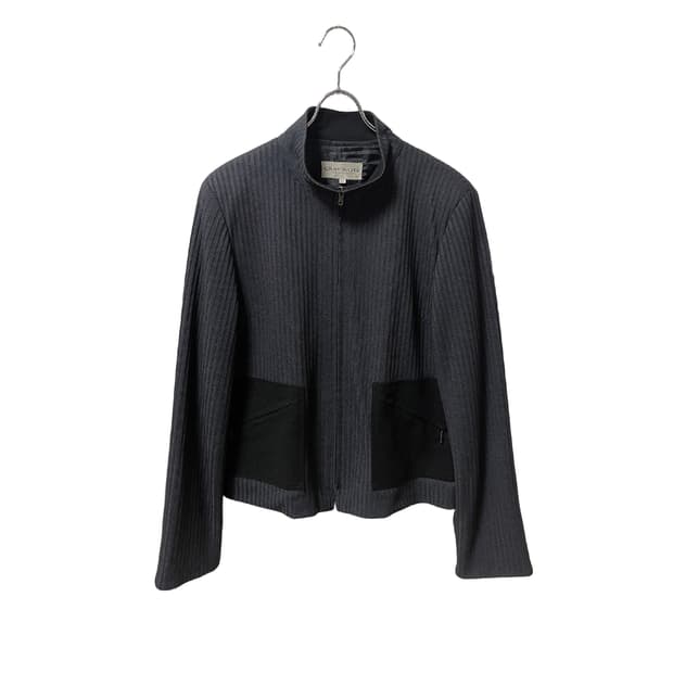 Half Neck Ribbed Pocket Blouson