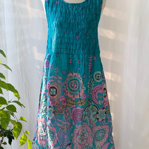 아오이유우st 청록색 원피스