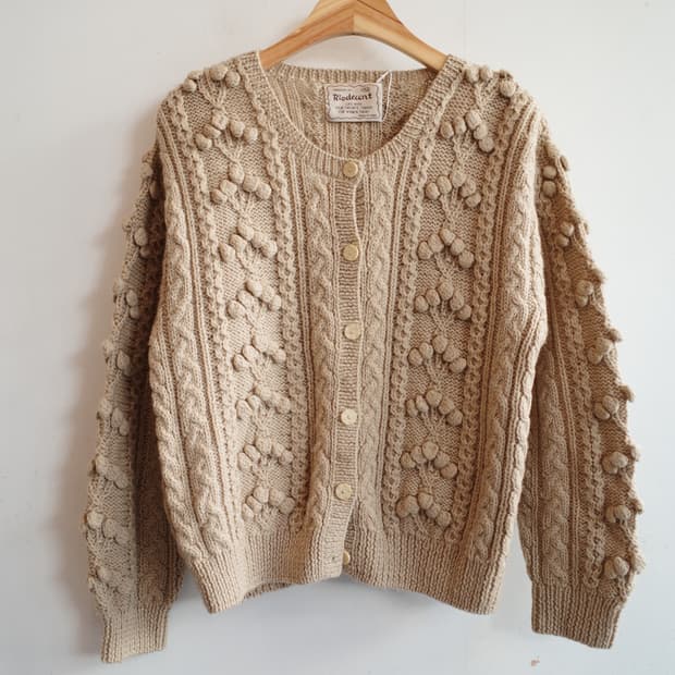 Japan brand 울 케이블 가디건 