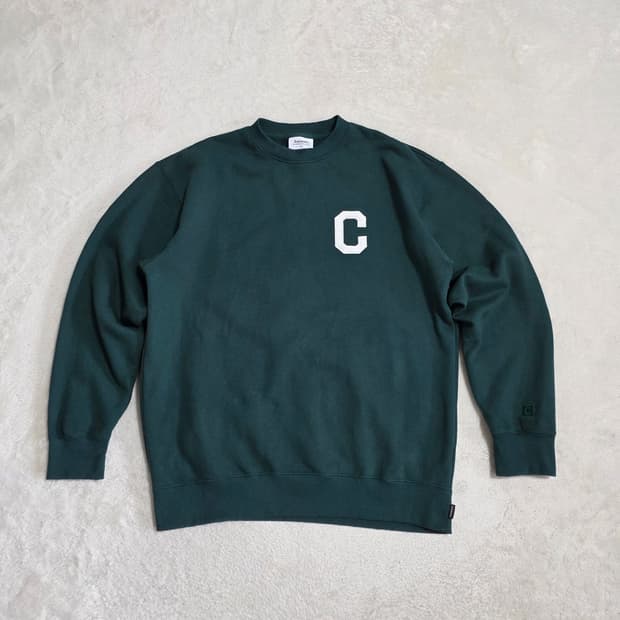 (M)커버낫 C로고 맨투맨 그린