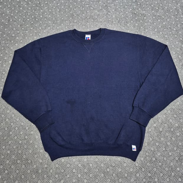 [L]90s MAXICO Made 러셀 네이비 스웻  -328