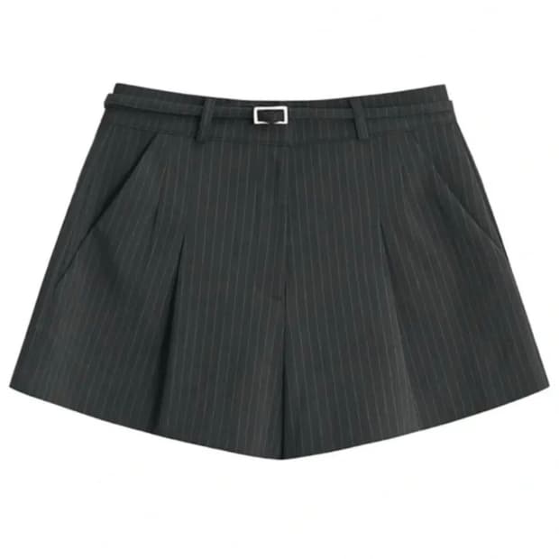 릴리코츠 스트라이프 벨티드 쇼츠