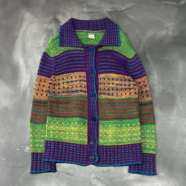  베네통 멀티 패턴 니트 가디건 y15556