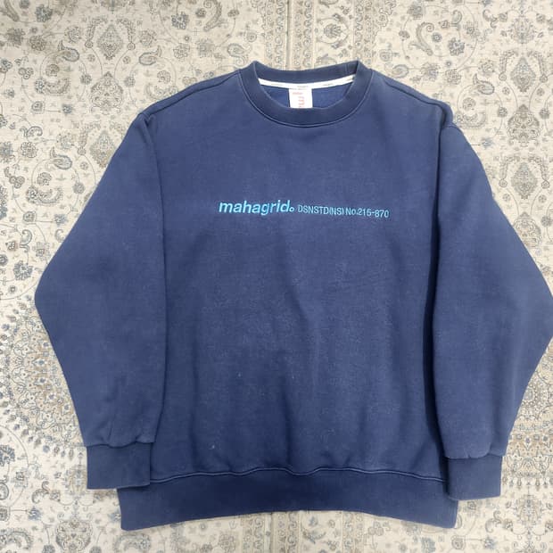 마하그리드 네이비 맨투맨 L (크게나옴) (105-110)