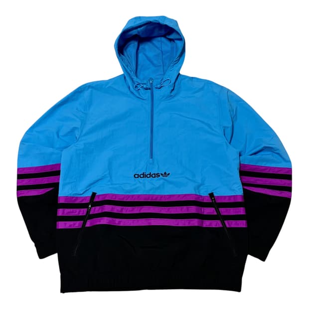 아디다스 배색 아노락 바람막이 웜업