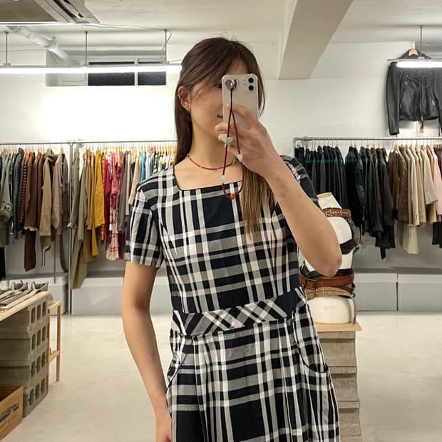 COURREGES square neck onepiece 쿠레쥬 원피스