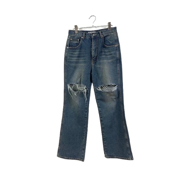Damage Dyed Boots Denim (woman 27)