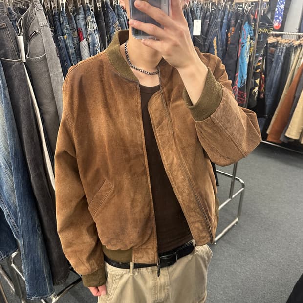 재패니즈 빈티지 브라운 레더자켓