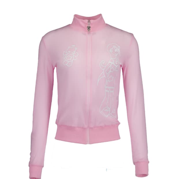 SHAGGY MESH ZIP-UP (PINK)