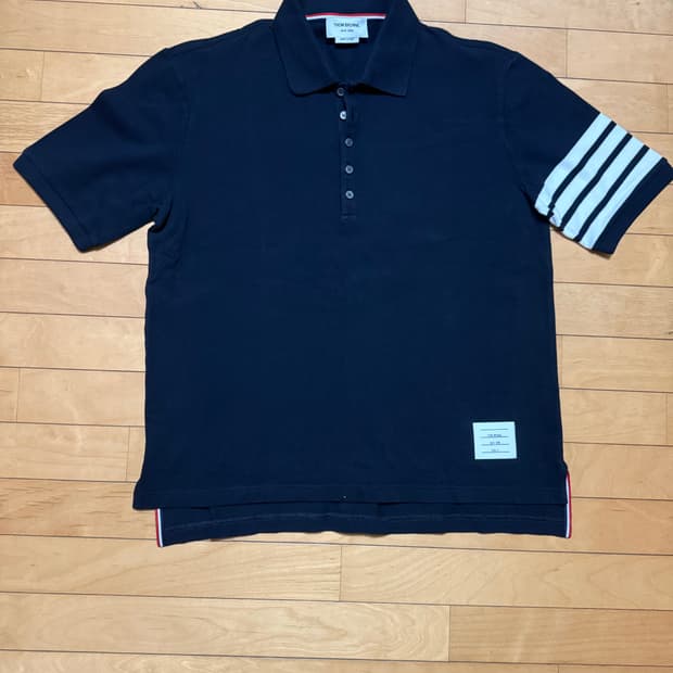 톰브라운 클래식 피케 사선 숏슬리브 폴로 네이비(4사이즈)