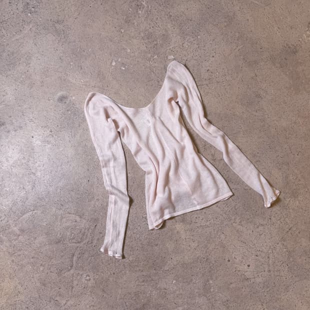 루즈핏 시스루 니트