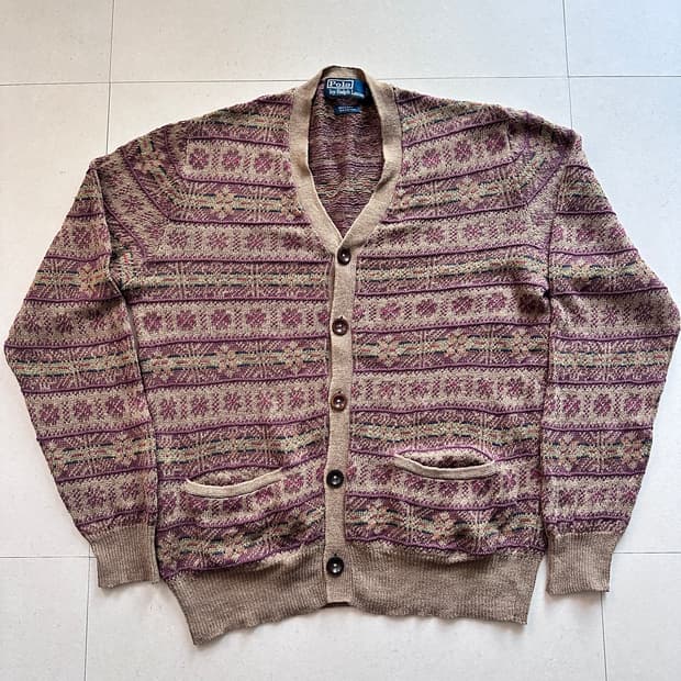 90s 폴로 랄프로렌 페어아일 가디건 M