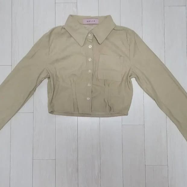 급처새상품!바닐라비 코듀로이 프라다느낌 크롭셔츠남방 레니본st리즈리사st