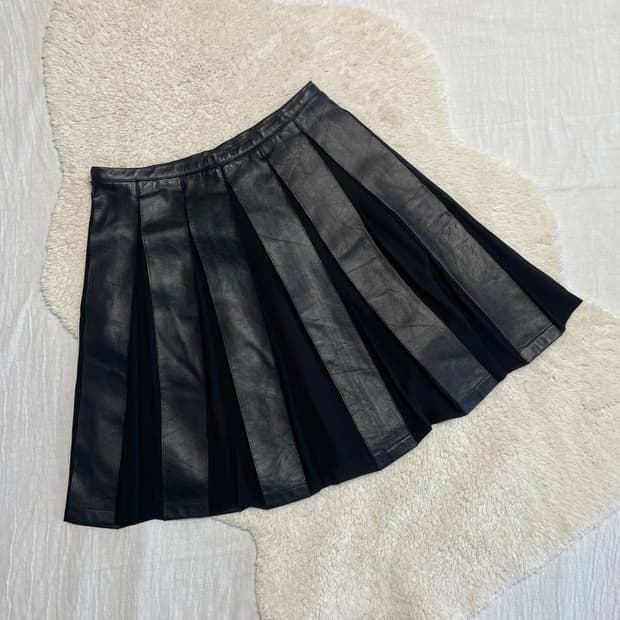 Sonia by sonia rykiel 소니아 리키엘 양가죽 쉬폰 스커트