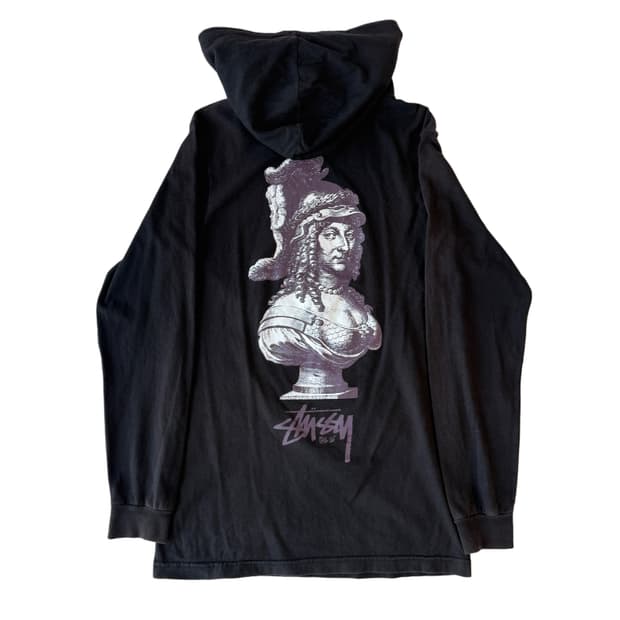 스투시 여인상 후드슬리브스 S